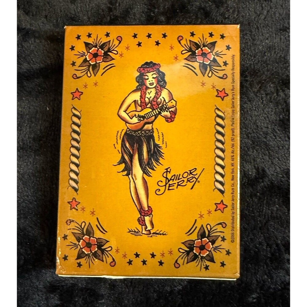 Sailor Jerry Spiced Navy Rum Playing Cards Tattoo Art Pin Up Nautical Deck Promo